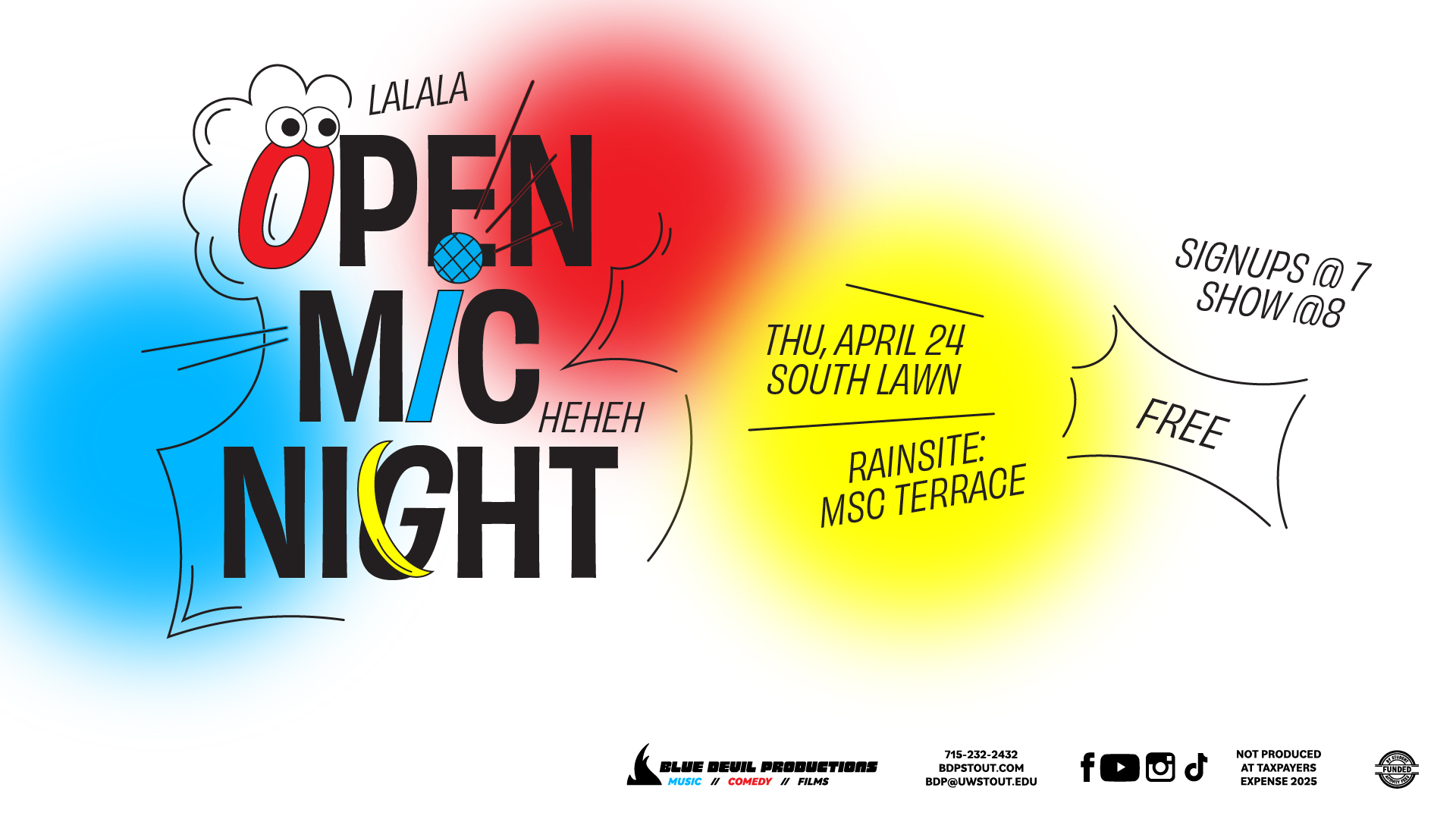Digital Signage Open Mic Night event Poster