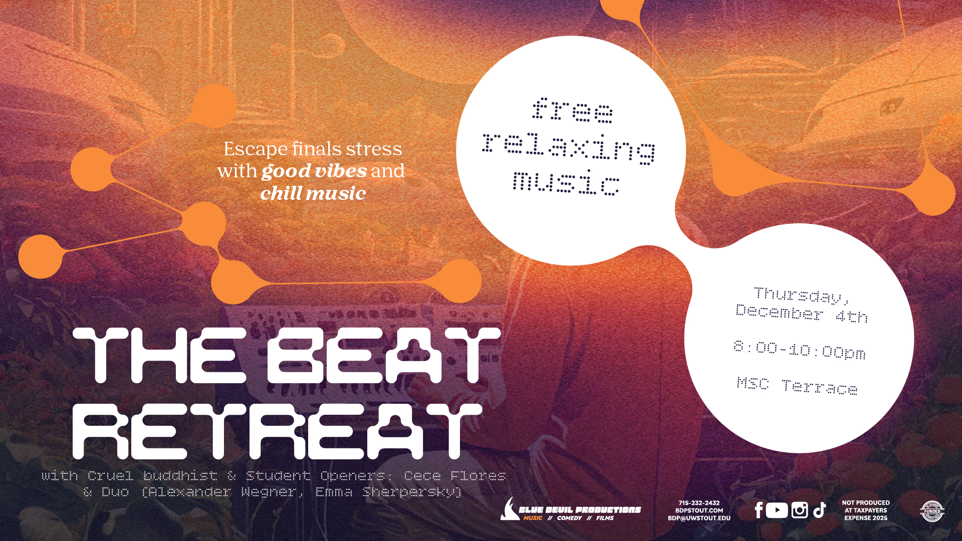 Digital Signage Poster displaying The Beat Retreat Study Night.