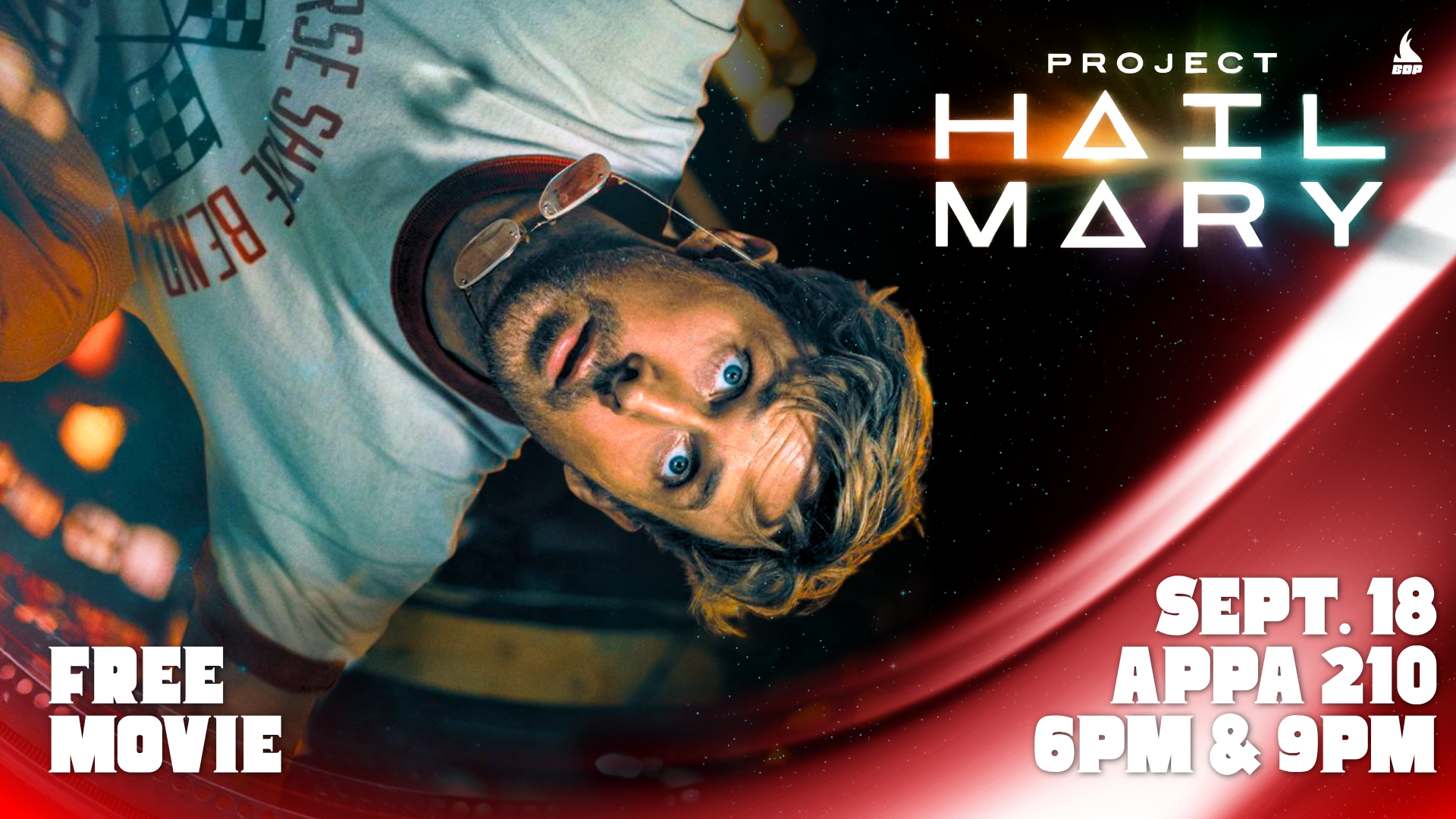 A Digital Signage for the movie Project Hail Mary.